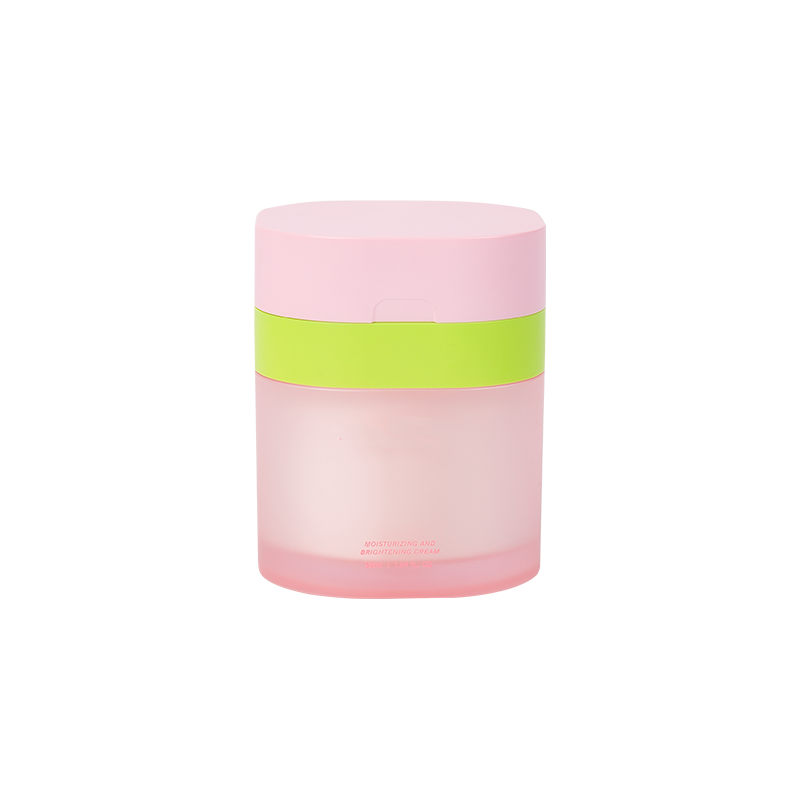 Tonat frostat glasskal luftlös pumplotion burk