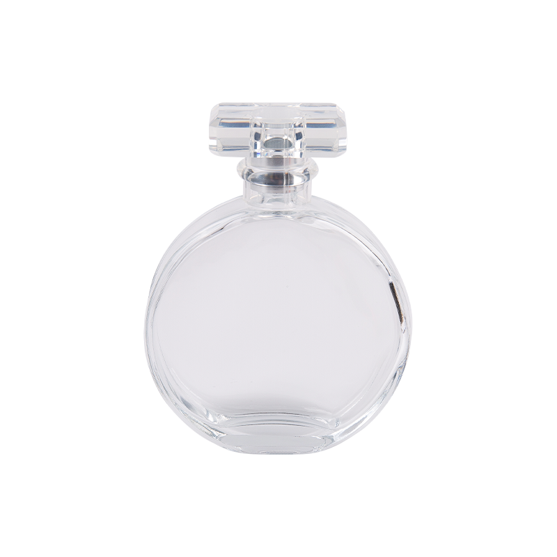 Oval transparent parfymflaska