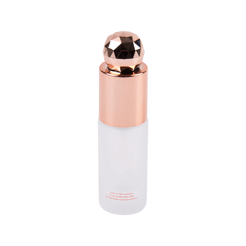15 ml LuxGlaze Diamond Cap Glass Serum Bottle
