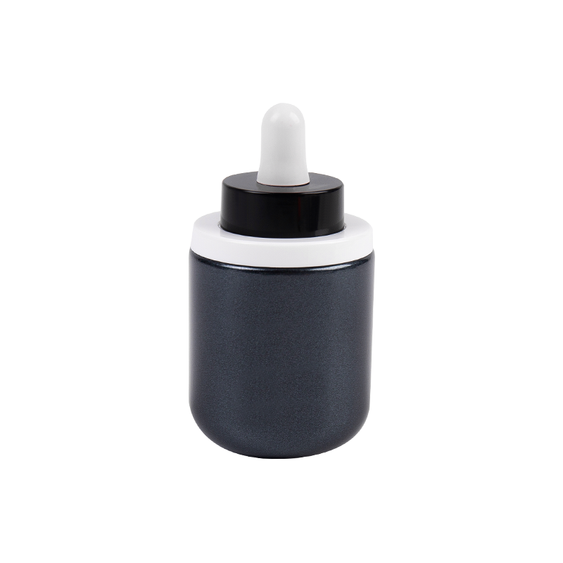 30 ml svart glas droppflaska med ABS -mössa