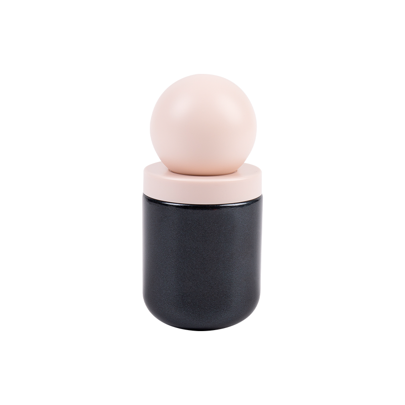 30 ml matt glas kosmetisk flaska med mjuk sfärisk abs cap