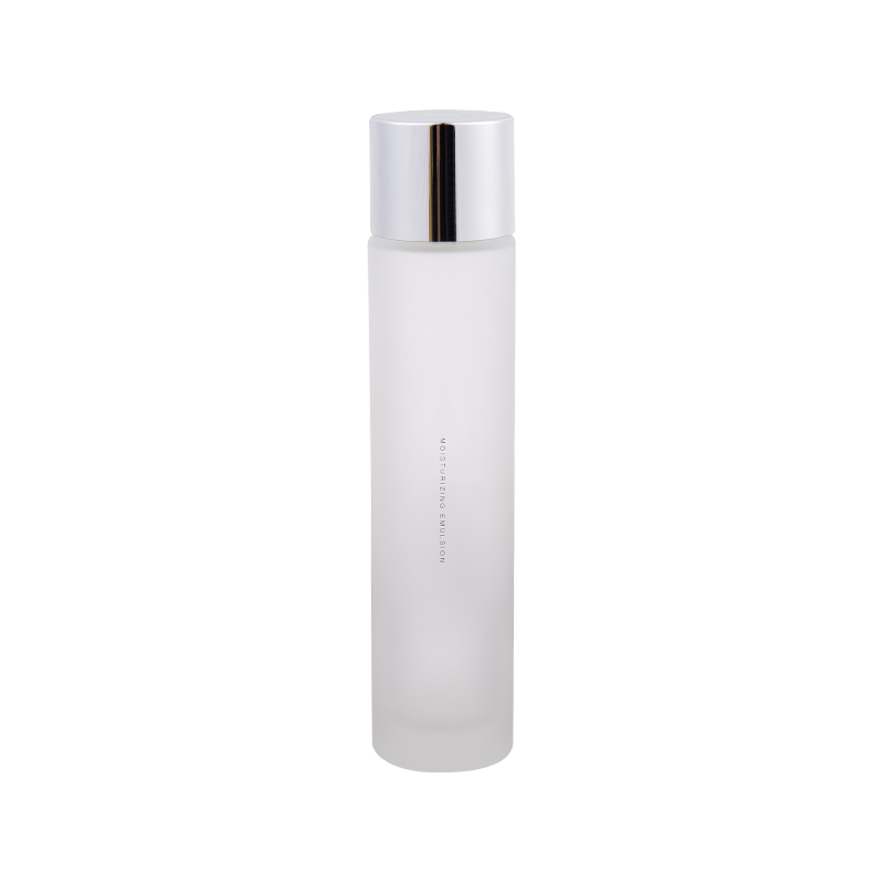 120 ml enkel silver vit glas lotionflaska