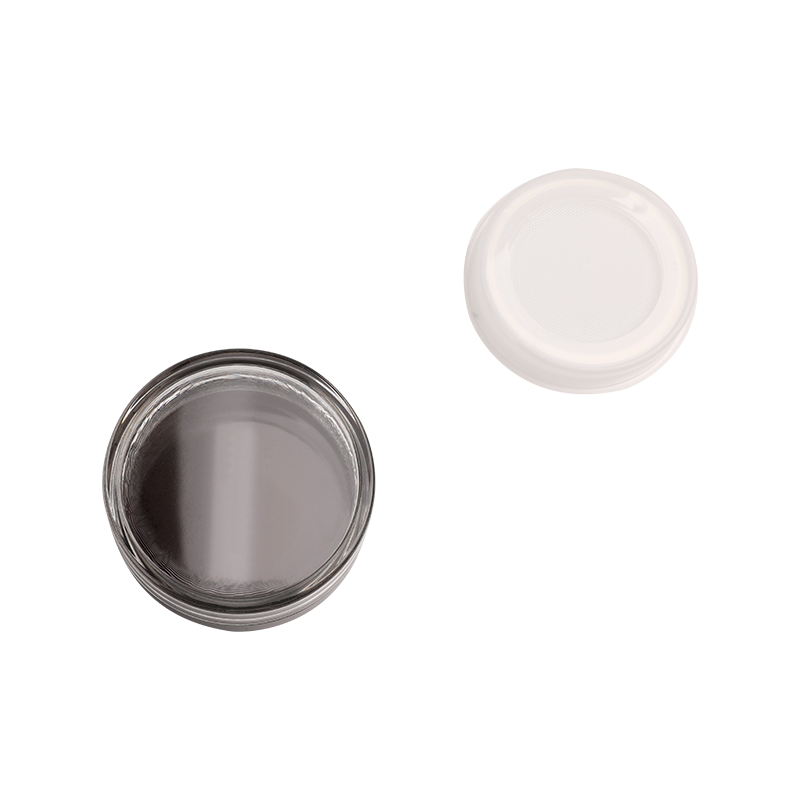Clear Pet Cosmetic Jar med vit abs cap