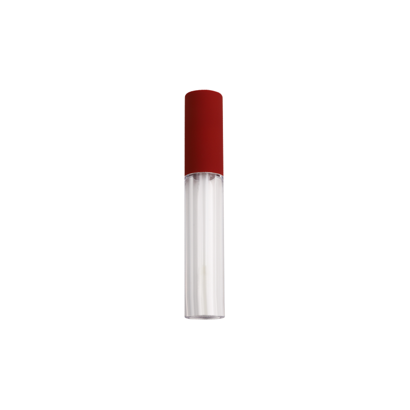 4,5 ml röd lock rund transparent lipglossrör