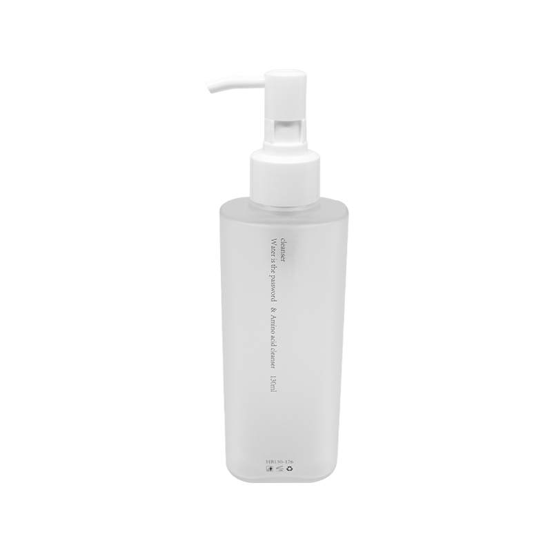 PETG 130 ml rundade hörn som skummar rengöringsmedelflaskan