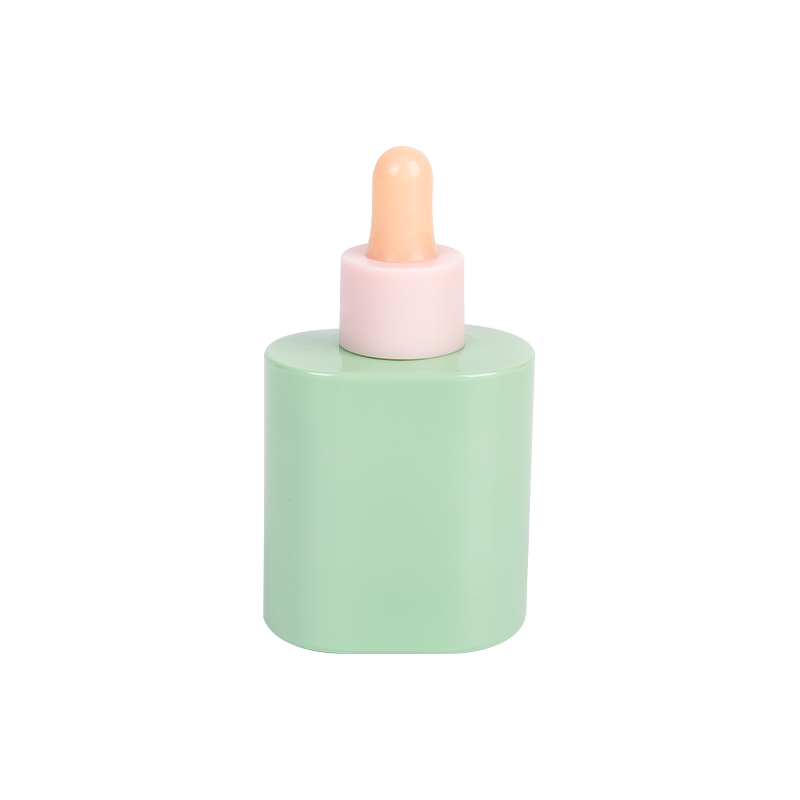 50 ml Pet Mint Green Serum Droper Bottle med Pastel Peach Tips