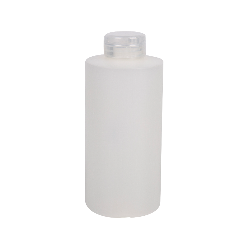 250 ml HDPE rundflaska med klar skruvlock